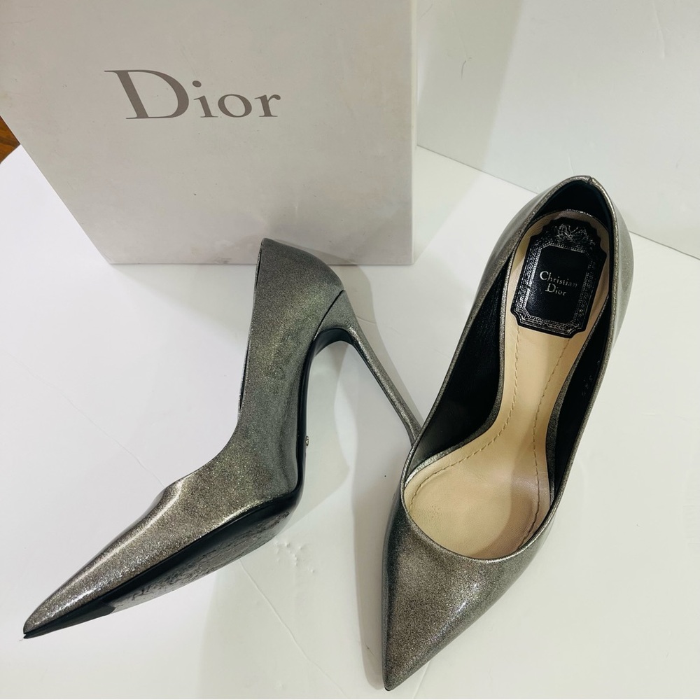 Dior Essence Women's Shimmering Silver Heels